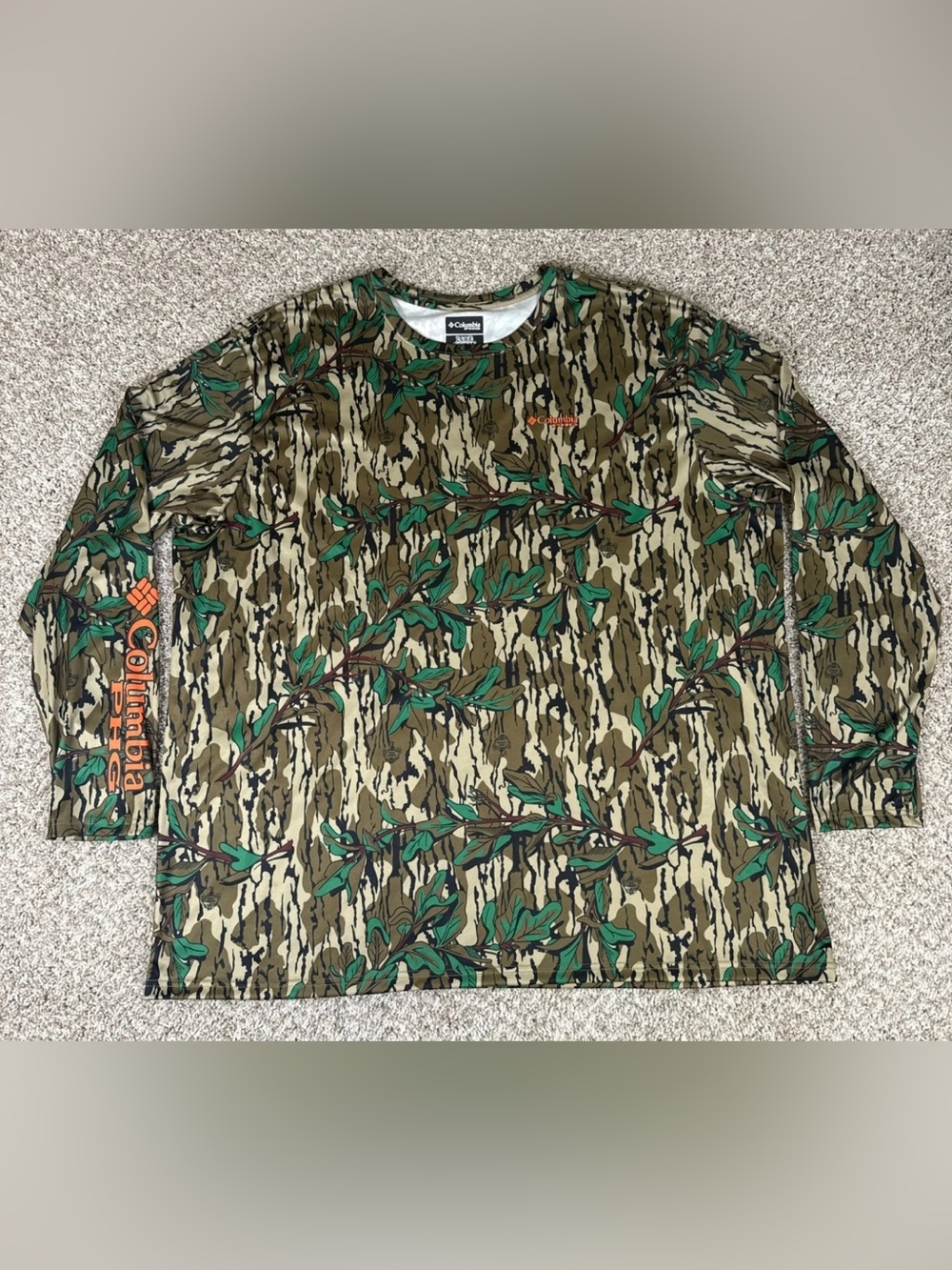 Luke Combs Columbia Shirt Mens M Terminal Shot PHG Mossy Oak Camo Long Sleeve